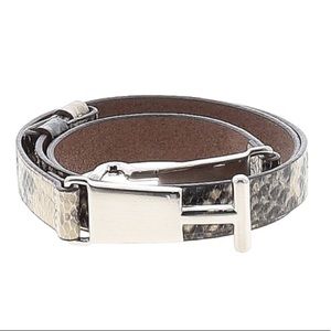 The Limited snakeskin pattern adjustable belt M